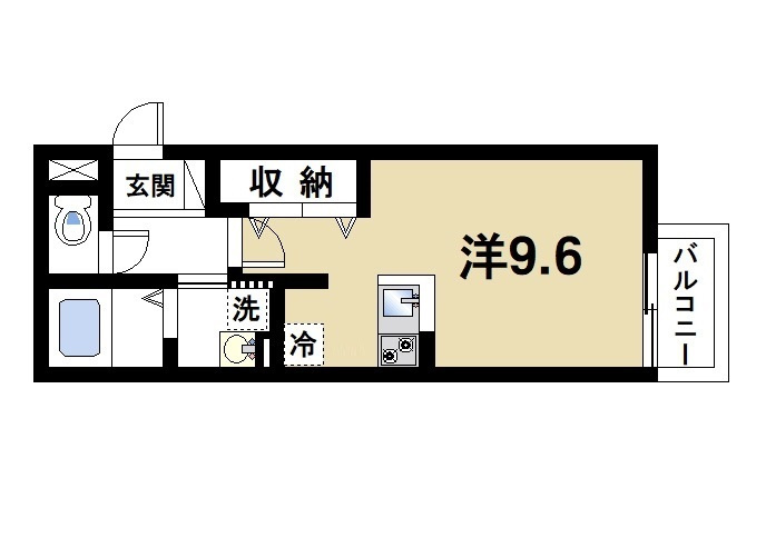 阪奈コーポの間取り|1Rの間取り