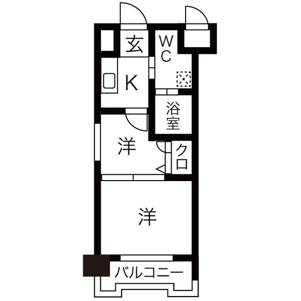 アイ・セレブ薬院の間取り|アイ・セレブ薬院 (2K) 間取り
