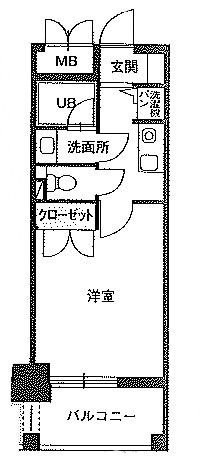 アビターレ薬院南の間取り|アビターレ薬院南（1K） 間取り