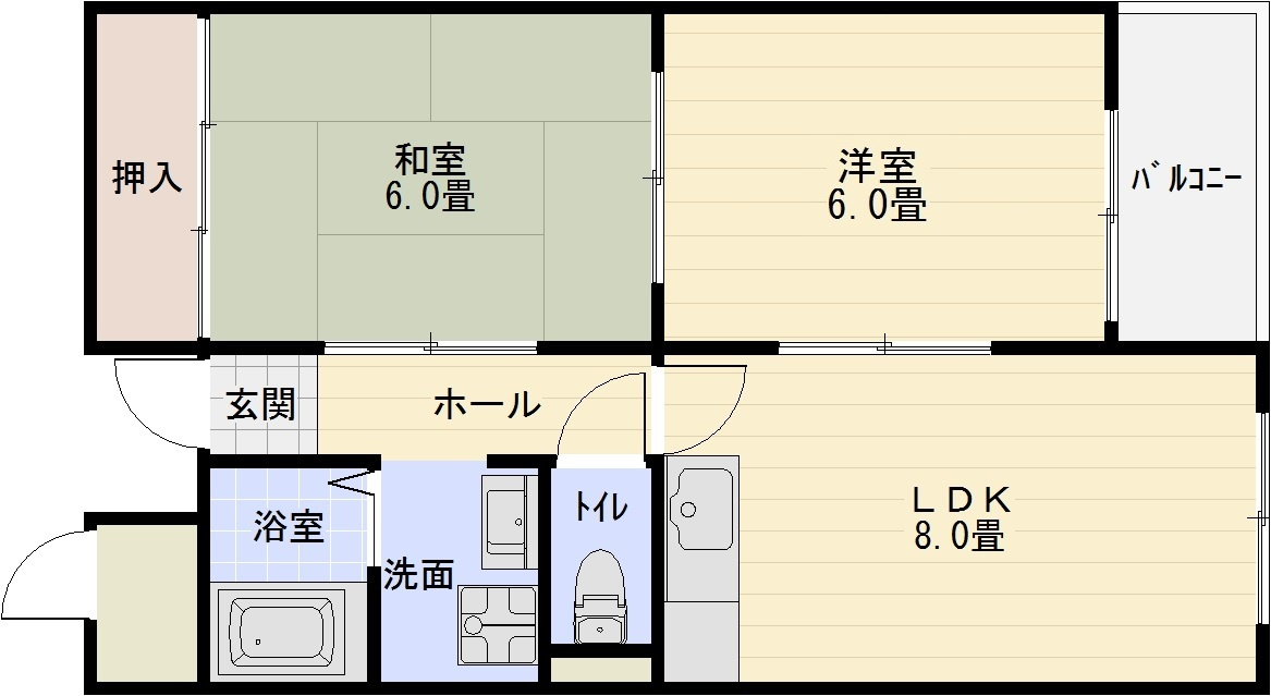 メゾン上市の間取り|メゾン上市（JR柏原駅）