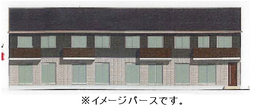 総社市清音柿木のアパートの外観