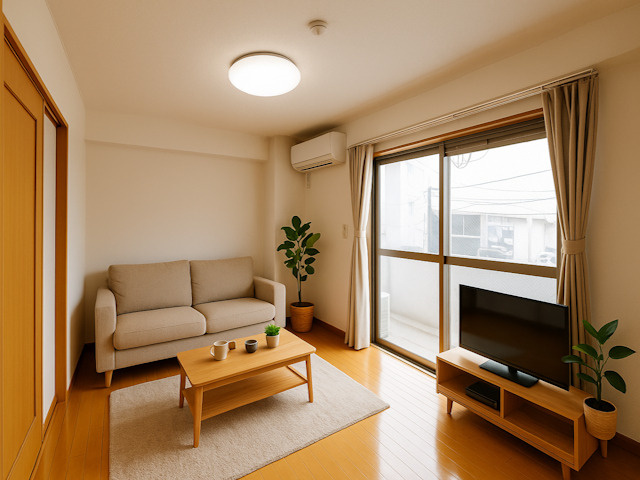 パストラル生駒の居間・リビング|CGで家具等を配置したもので家具等は含まれません。