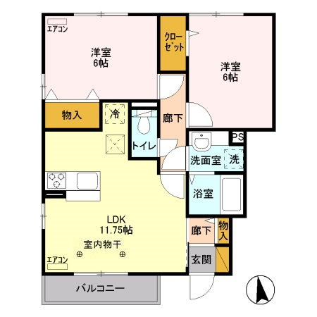 【間取り】 | グランベルクＢ