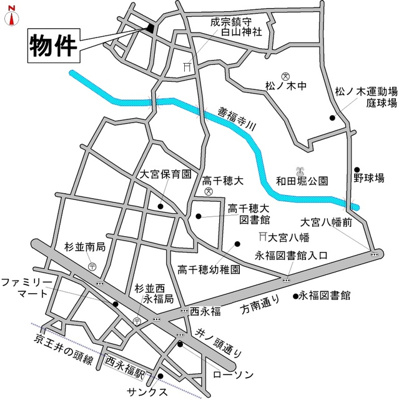 【地図】 | ラフィネ浜田山 | ラフィネ浜田山