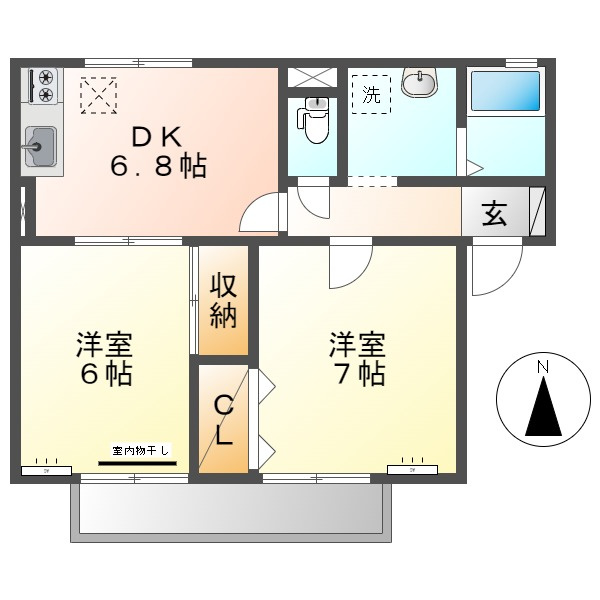 サンライズ下庄の間取り