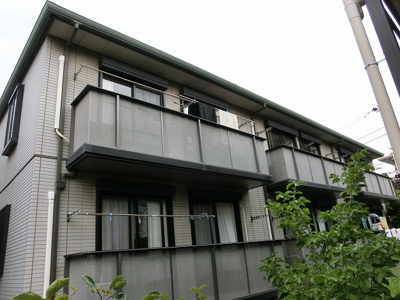 【外観】 | ディアス夏見 | ディアス夏見　軽量鉄骨造２階建　南向きの物件です