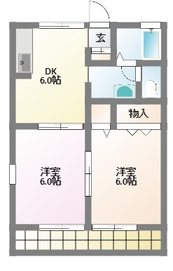 屋敷添ハイツの間取り