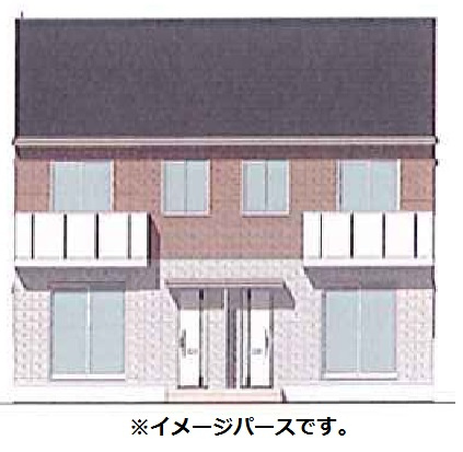 総社市三輪のアパートの外観