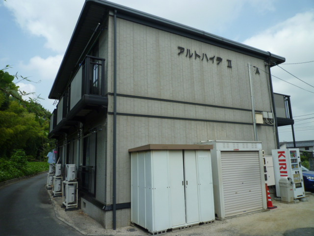 岡山市北区大内田のアパートの外観