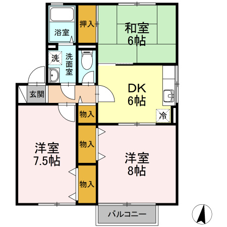 セジュール・リリーの間取り