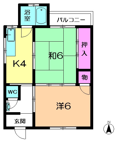 【間取り】 | サンハイム桂山 | サンハイム桂山の間取り