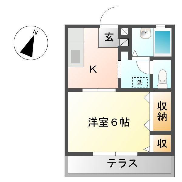 プチプラージュＡの間取り