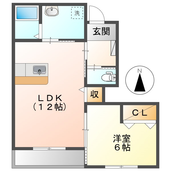 フルールの間取り