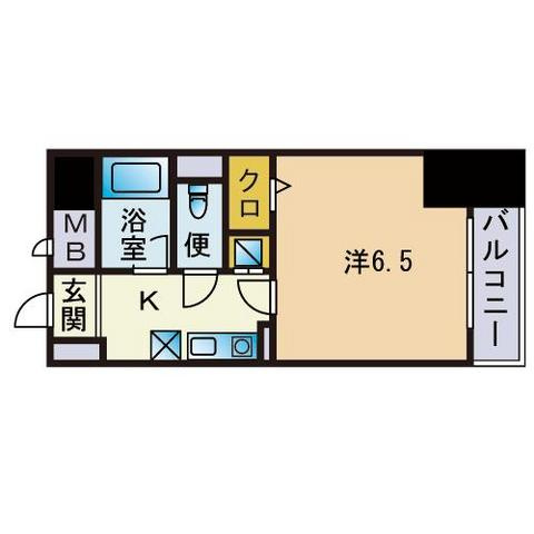 ハイネス大手門の間取り|ハイネス大手門（1K）　外観