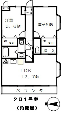 【間取り】 | コモド大宮上小町第一