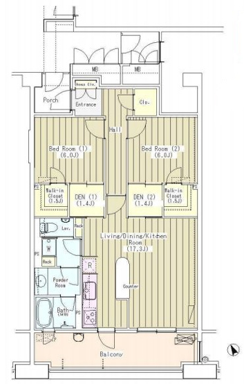 【間取り】 | マチュリティ小石川 | 78.54㎡2LDK【マチュリティ小石川】