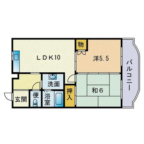エルム西大濠の間取り|エルム西大濠（2LDK）　間取り