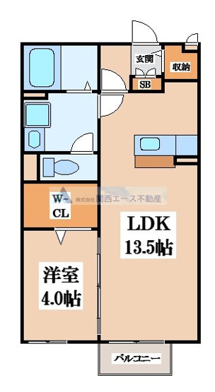 【間取り】 | カーサ・エクレールB棟