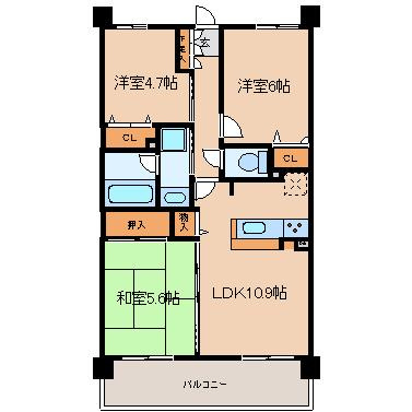 【間取り】 | ライオンズマンション梅田東