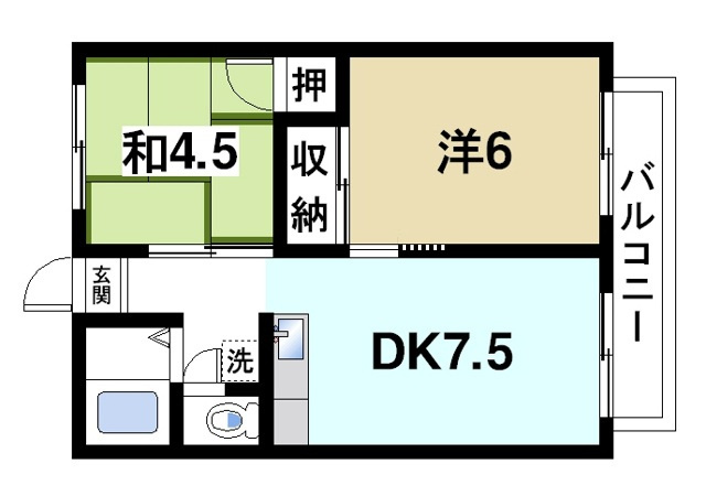 第2六条ハイツの間取り