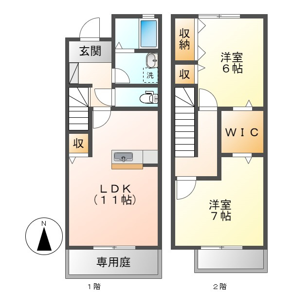 エレンシアＢの間取り