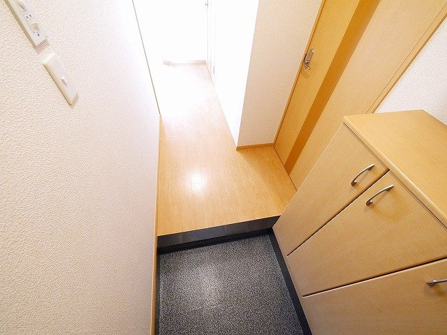 シャインヒルズⅠの玄関|下駄箱もしっかりある玄関です。