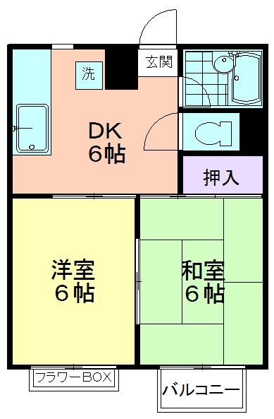 メゾンド東大和の間取り