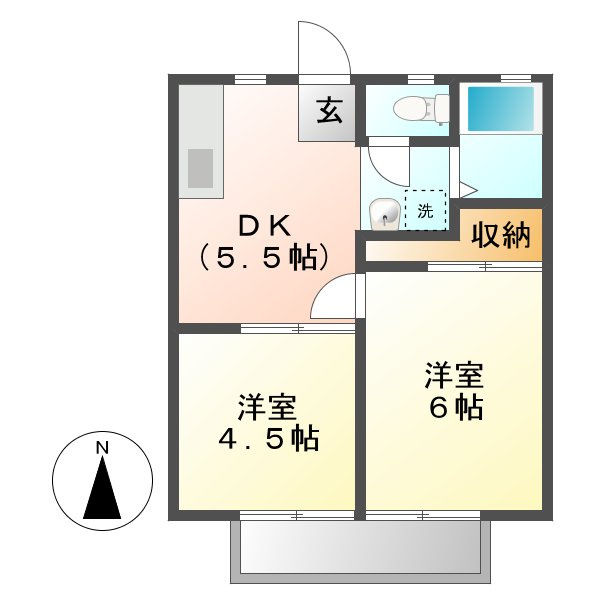 中庄サンプラザＢの間取り