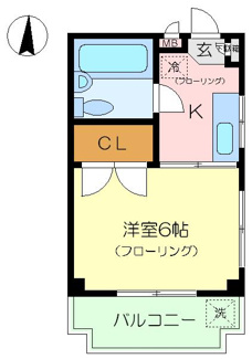 【間取り】 | フジコーポ第２ | 角部屋です