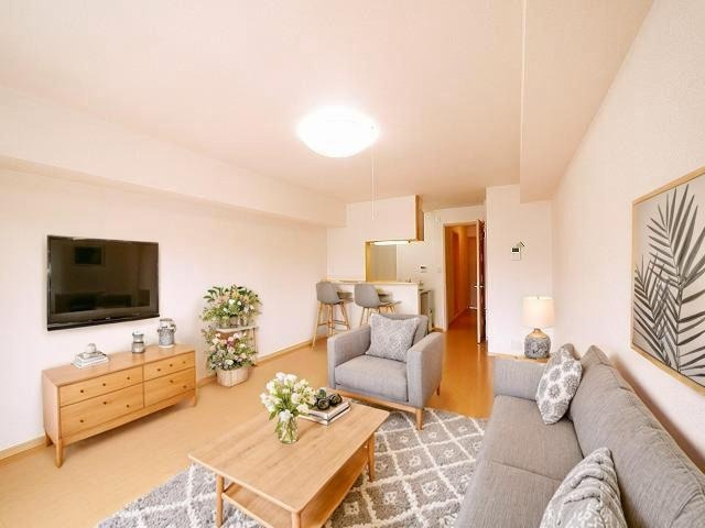 ジェルメ中山Ａの居間・リビング|CGで家具等を配置したもので家具等は含まれません