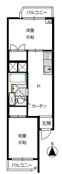 【間取り】 | 西大久保ローヤルコーポ