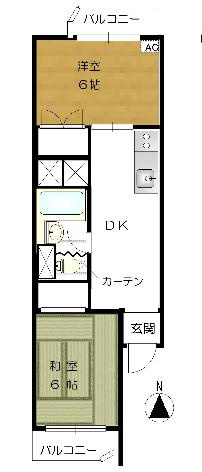 【間取り】 | 西大久保ローヤルコーポ