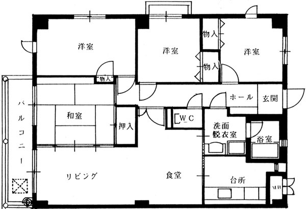 大濠けやき館の間取り|大濠けやき館（4LDK）　間取り