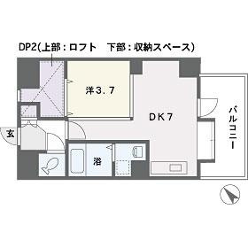 セイスピノスの間取り|セイスピノス（1DK+ロフト）　間取り
