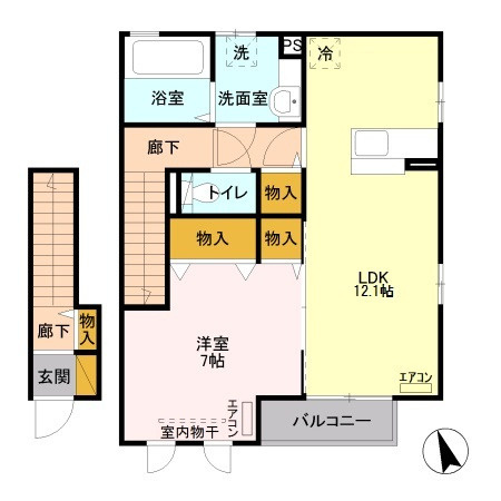 【間取り】 | ブロードウェイ　Ａ
