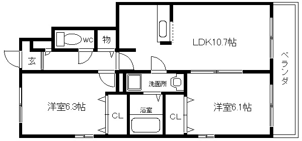 【間取り】 | チェリーガーデンコーポ