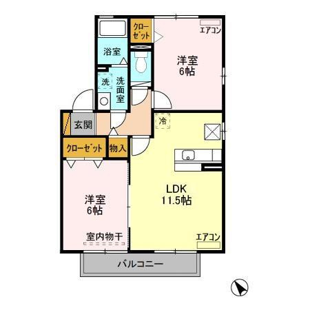 アプローズスクエアBの間取り