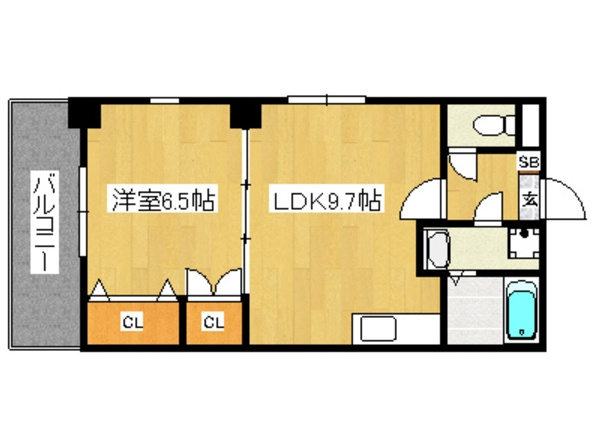 エミネンス住吉の間取り|エミネンス住吉(1LDK)　間取り