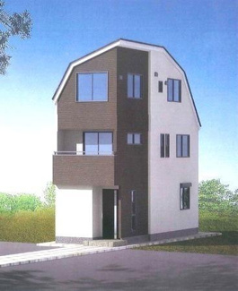 【外観パース】 | 品川区西品川2丁目新築一戸建て5380万円完成予想図