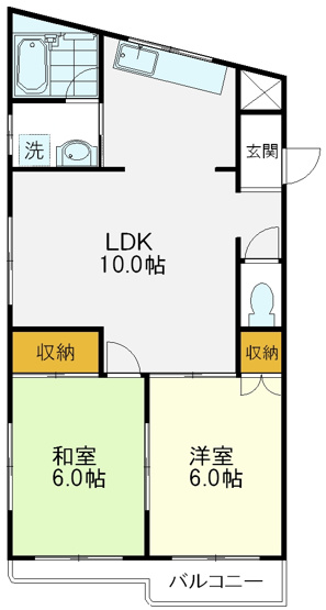 【間取り】 | パークアベニュー本町 | ＊和室から洋室に変更