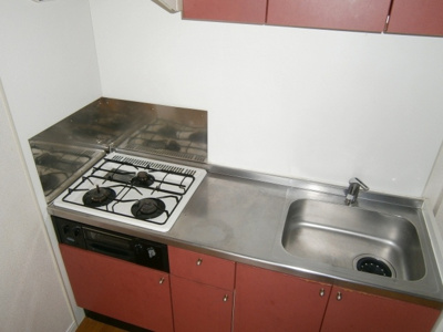 【キッチン】 | ノースフィールド | ３口ガスコンロ　グリル付き