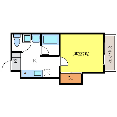 パレス厨川の間取り