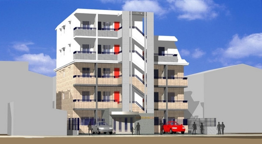 スパシオ・コモド平尾の外観パース|スパシオ・コモド平尾（3LDK）　外観バース