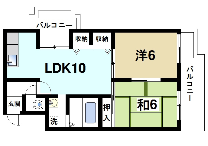 リバー佐保の間取り|間取りです
