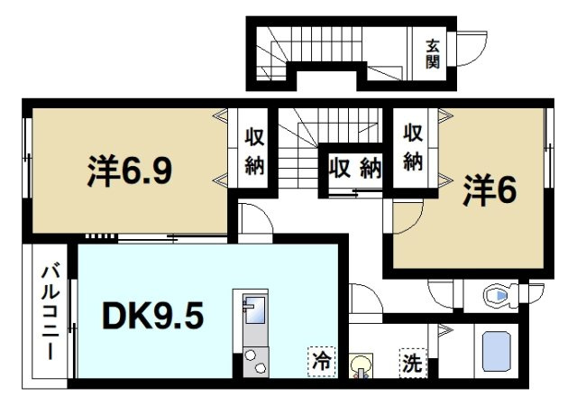 ルミナス（西菜畑町）の間取り|収納豊富で荷物整理がしやすいです