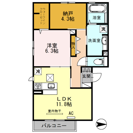 【間取り】 | セクレール北本町　Ａ棟