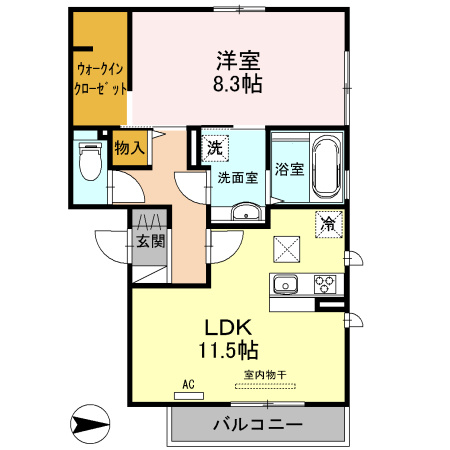 【間取り】 | ソレイユ八尾