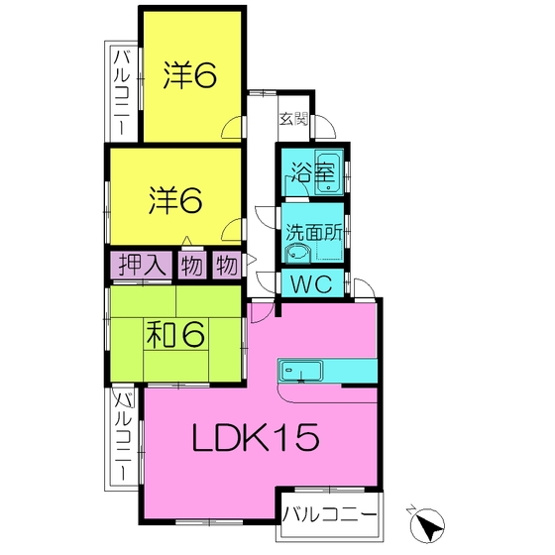 【間取り】 | 富雄サンパレス