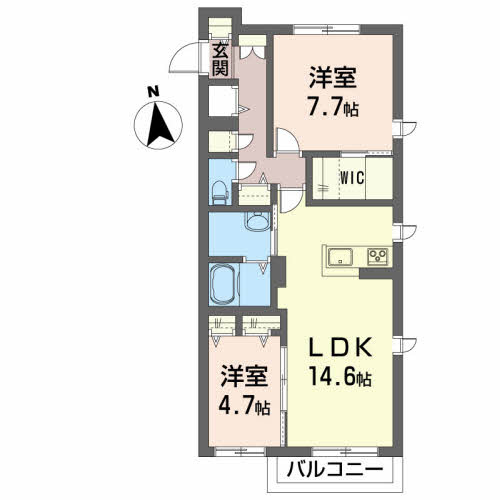 メゾンマスト盛南Ⅲの間取り