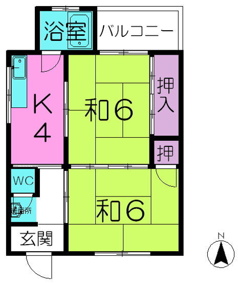 【間取り】 | サンハイム桂山